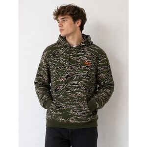 Hurley Mens Hoodie Small Forest Camo Tiger Stripe Fleece Pullover NWT Gorpcore